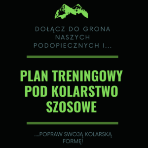 Pełen okres 28 tygodniowego planu treningowego pod kolarstwo szosowe